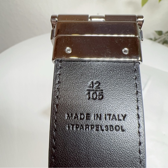 Burberry Mens Louis 35MM Pin Buckle Vintage Check with Black Reversible Belt NWT - Picture 4 of 5